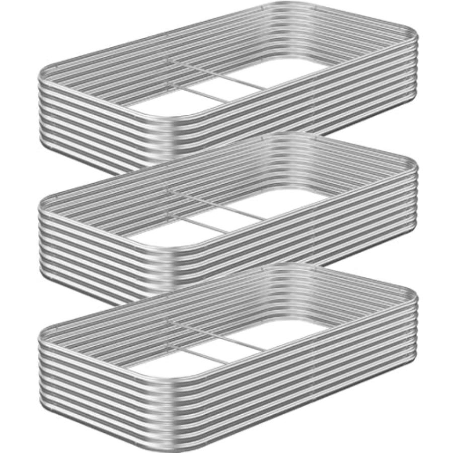 3 Pack 8x4FT Raised Beds for Gardening Corrugated Galvanized Steel Outdoor Metal Above Ground Garden Bed for Vegetables and Flo United States
3 Pack 8x4FT Raised Beds for Gardening Corrugated Galvanized Steel Outdoor Metal Above Ground Garden Bed for Vegetables and Flo United States