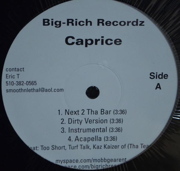 12inch Record CAPRICE - Next 2 Tha Bar NONE Big Rich Record 2007 US Rap & Hip-Hop/R&B Used
12inch Record CAPRICE - Next 2 Tha Bar NONE Big Rich Record 2007 US Rap & Hip-Hop/R&B Used