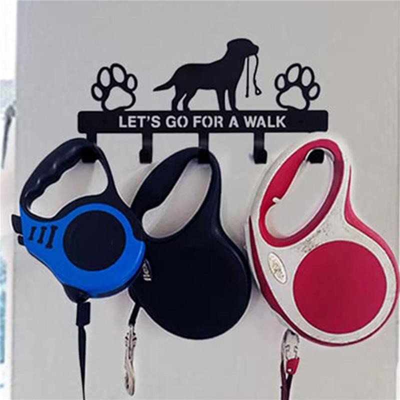 Стальной держатель поводка для настенной вешалки с 5 крючками 1