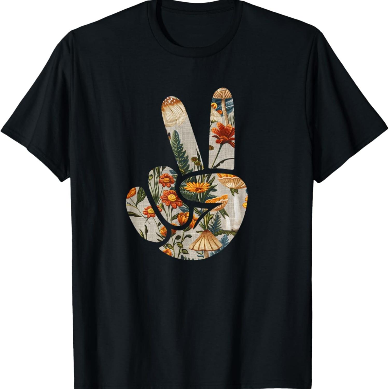 Natural Silhouette Forest Meadow Cottagecore Peace Sign Hand T-Shirt(48) S
Natural Silhouette Forest Meadow Cottagecore Peace Sign Hand T-Shirt(48) S