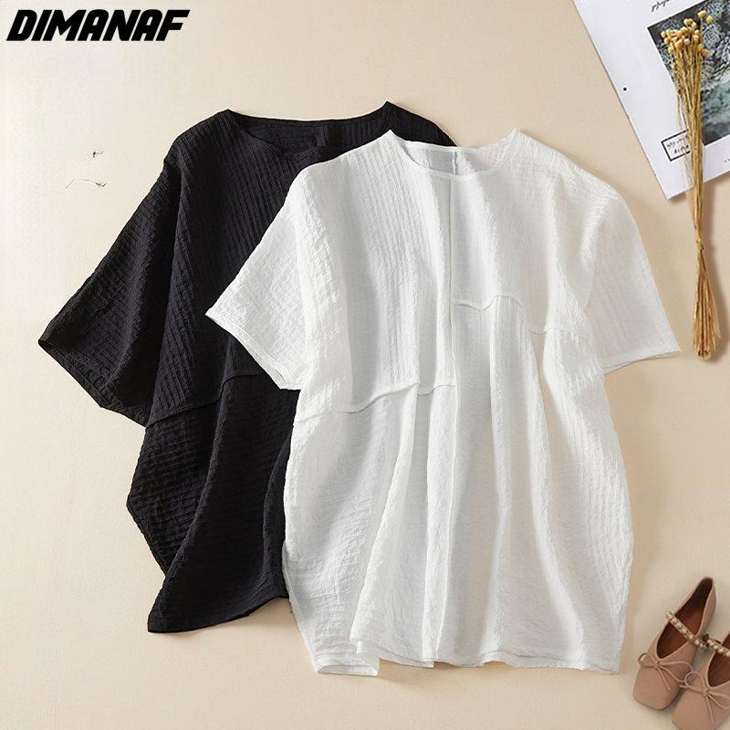 DIMANAF 2023, летняя стильная блузка больших размеров, повседневная женская однотонная одежда в стиле пэчворк с короткими рукавами, свободная летучая мышь
DIMANAF 2023, летняя стильная блузка больших размеров, повседневная женская однотонная одежда в стиле пэчворк с короткими рукавами, свободная летучая мышь