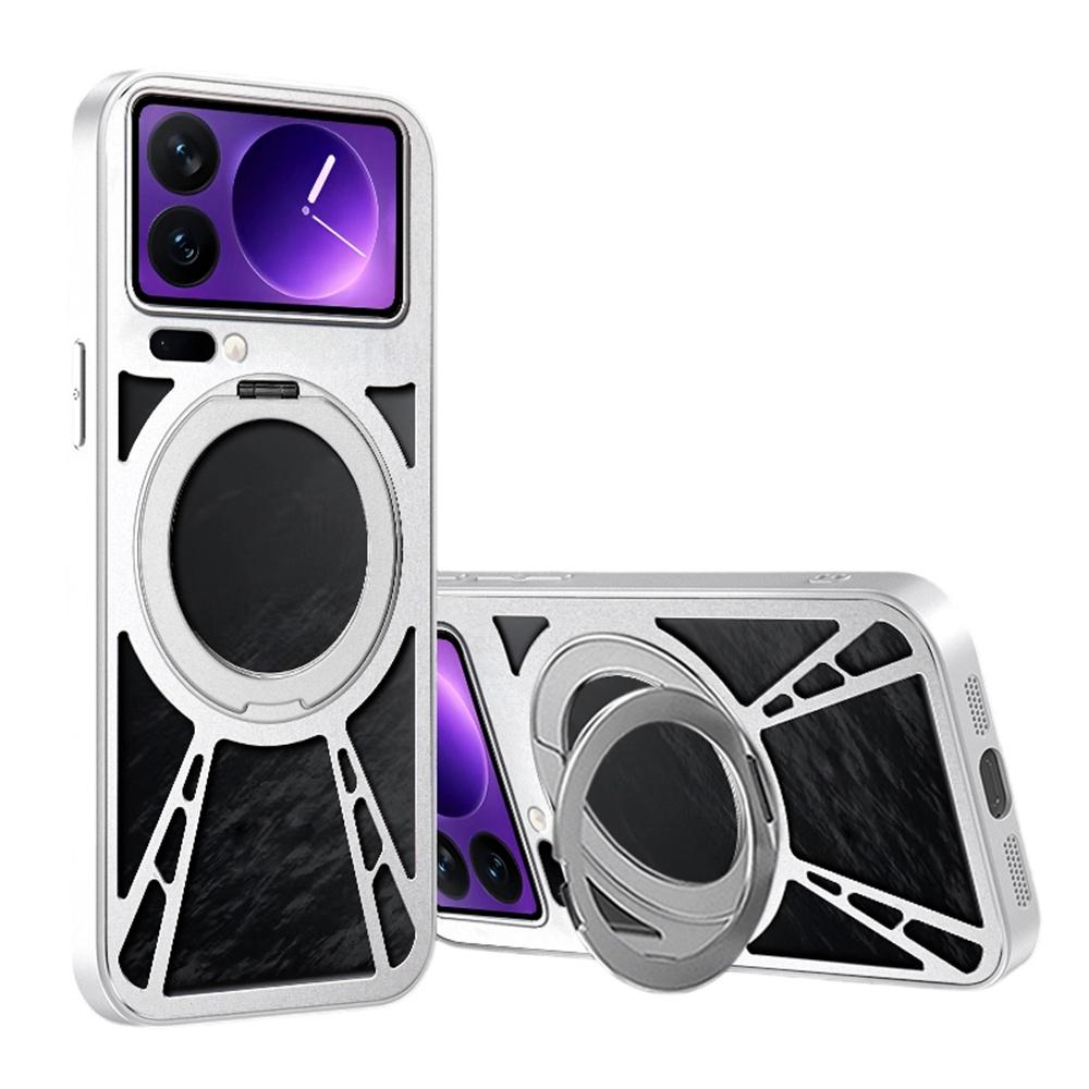 For Xiaomi 17 Pro Case Magnetic Kickstand Hollow Heat Dissipation Silicone + PC + Metal Bumper Phone Cover
For Xiaomi 17 Pro Case Magnetic Kickstand Hollow Heat Dissipation Silicone + PC + Metal Bumper Phone Cover