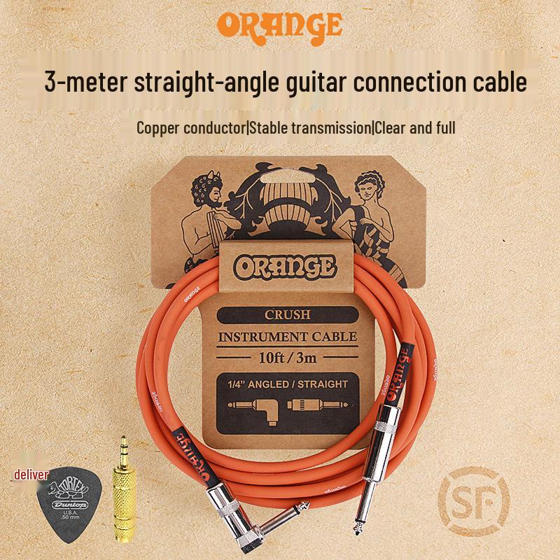 Orange Electric Guitar Noise Reduction Pedal Connection Cable Standard
Orange Electric Guitar Noise Reduction Pedal Connection Cable Standard