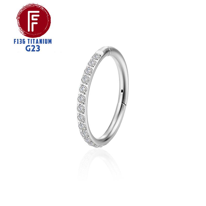 G23 Titanium Side Prong Set Half Circle Cubic Hinged segment Zircon Nose Cilcker Conch Piercing 6/8/10/11/12mm Hoops 1.2x8mm
G23 Titanium Side Prong Set Half Circle Cubic Hinged segment Zircon Nose Cilcker Conch Piercing 6/8/10/11/12mm Hoops 1.2x8mm
