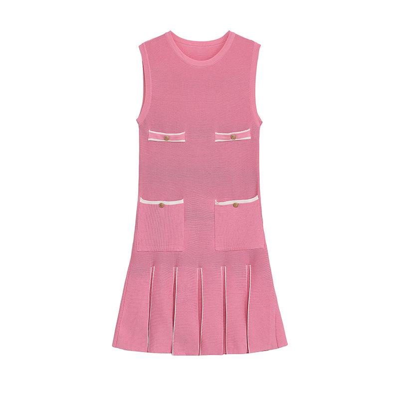 Women s Sleeveless Knit Mini Dress with Pleats and Buttons - 2025 New European & American Style Large
Women s Sleeveless Knit Mini Dress with Pleats and Buttons - 2025 New European & American Style Large