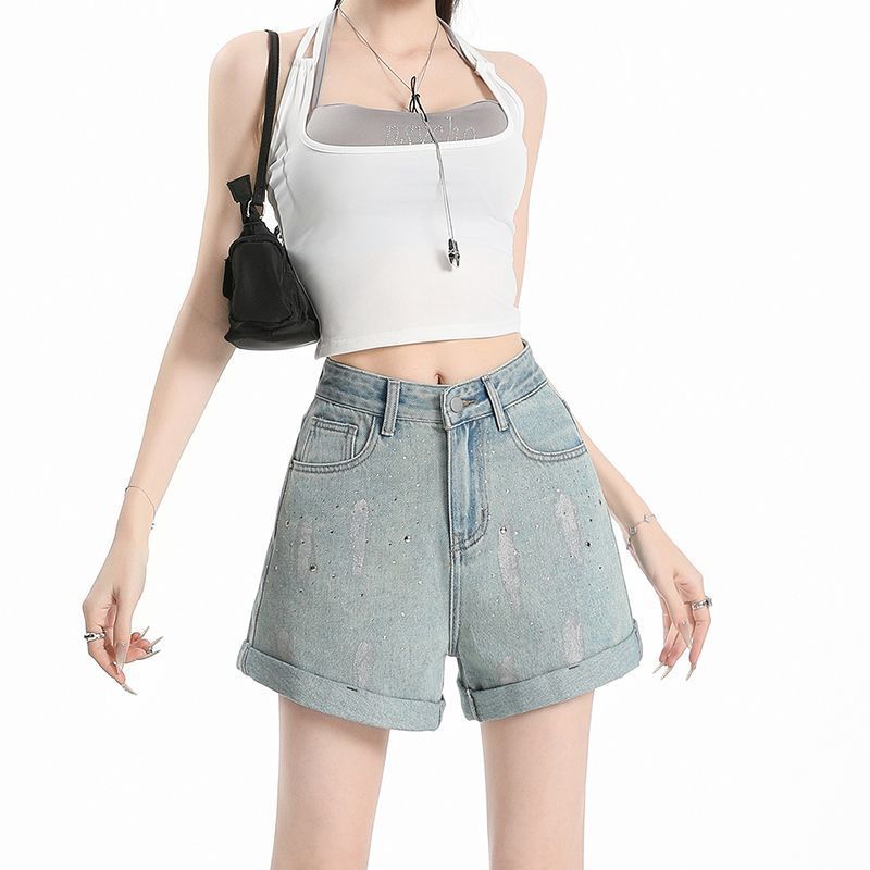Denim Shorts for Women In Summer, Thin High Waist, Slim and Versatile Loose Curly Wide-leg Pants XS
Denim Shorts for Women In Summer, Thin High Waist, Slim and Versatile Loose Curly Wide-leg Pants XS