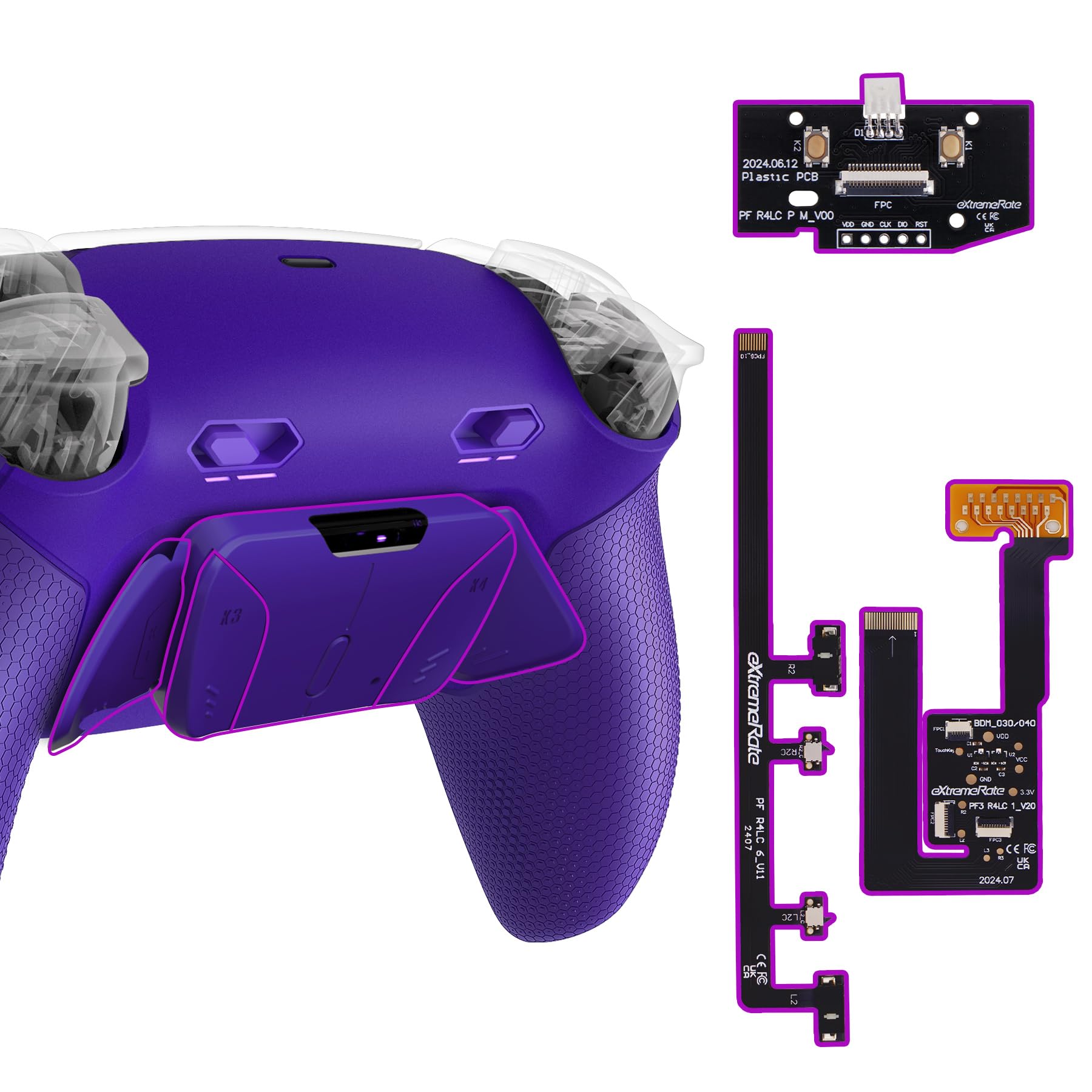 eXtremeRate RISE4 Plus MAX Back Paddle Kit Compatible with PS5 Controller 040 with Bottom Shell Clicky Trigger Stop Rubber Remappable Back Button Kit
eXtremeRate RISE4 Plus MAX Back Paddle Kit Compatible with PS5 Controller 040 with Bottom Shell Clicky Trigger Stop Rubber Remappable Back Button Kit