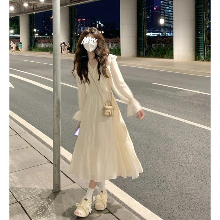 Autumn new French fairy temperament ruffle leaf edge dress gentle wind milk sweet waist princess long dress tide 2XL
Autumn new French fairy temperament ruffle leaf edge dress gentle wind milk sweet waist princess long dress tide 2XL