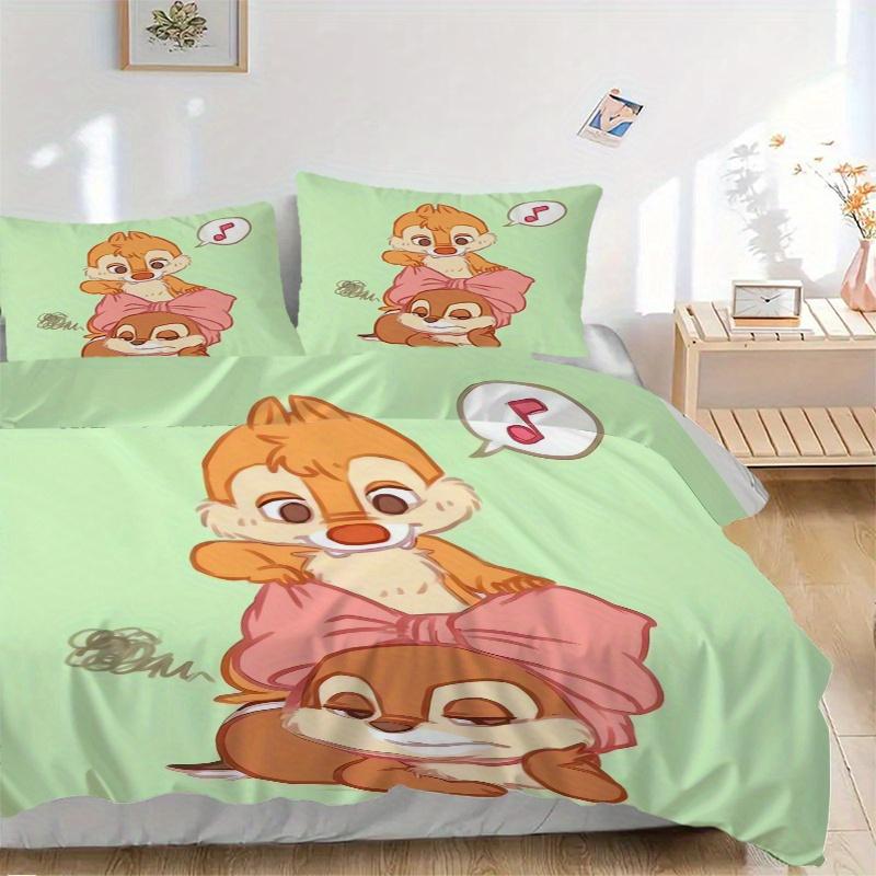 3pcs Charming Chip n Dale Cartoon Printed Duvet Cover Set (1 * Cover+2 * Pillowcase, Without Core), Suitable for Home Bedroom, Guest Room, Dorm 135x200cm
3pcs Charming Chip n Dale Cartoon Printed Duvet Cover Set (1 * Cover+2 * Pillowcase, Without Core), Suitable for Home Bedroom, Guest Room, Dorm 135x200cm