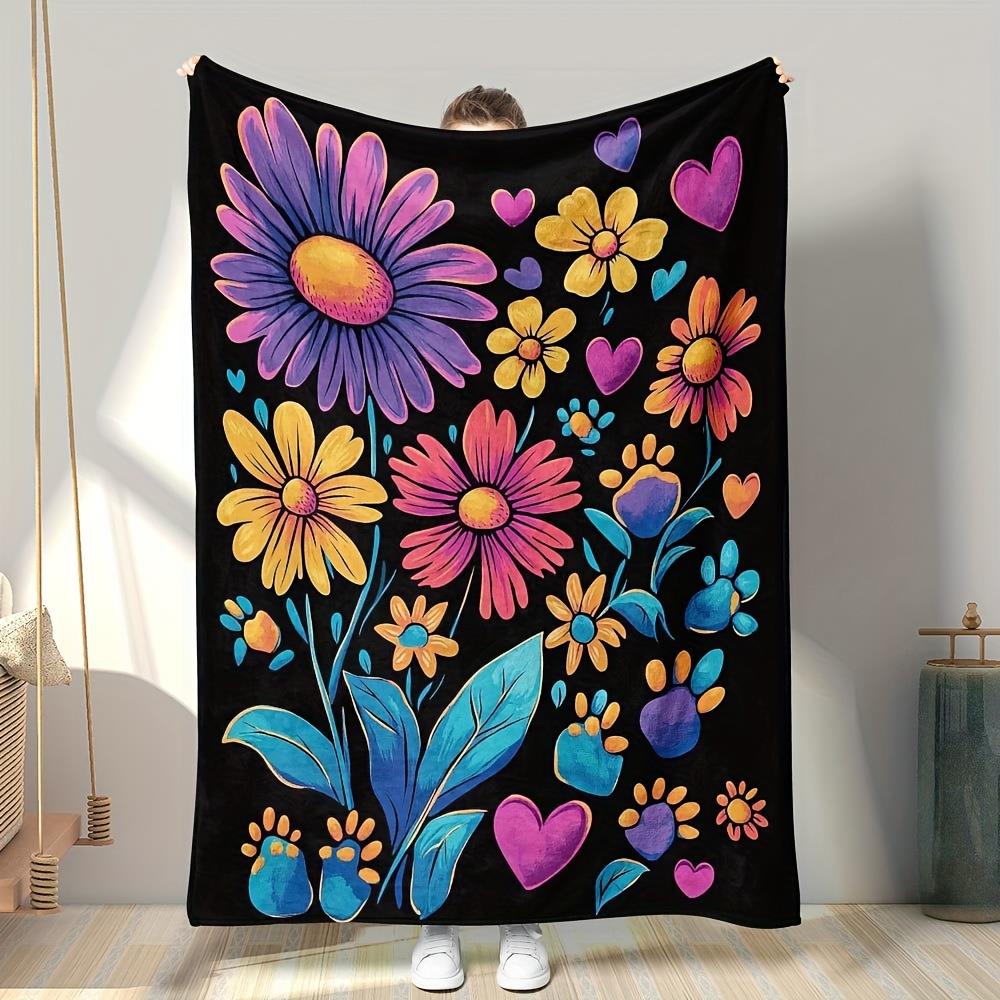 Retro floral and heartshaped patterns Flannel printed blanket suitable for all seasons for living room office sofa and travel 75x100cm
Retro floral and heartshaped patterns Flannel printed blanket suitable for all seasons for living room office sofa and travel 75x100cm