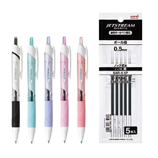 Mitsubishi Pencil Ballpoint Pen Jet Stream 05 5 Colors 5 Pieces Refill 05 Black 5 Piece Set Oil-Based + SXN-150-05+SXR-05
Mitsubishi Pencil Ballpoint Pen Jet Stream 05 5 Colors 5 Pieces Refill 05 Black 5 Piece Set Oil-Based + SXN-150-05+SXR-05