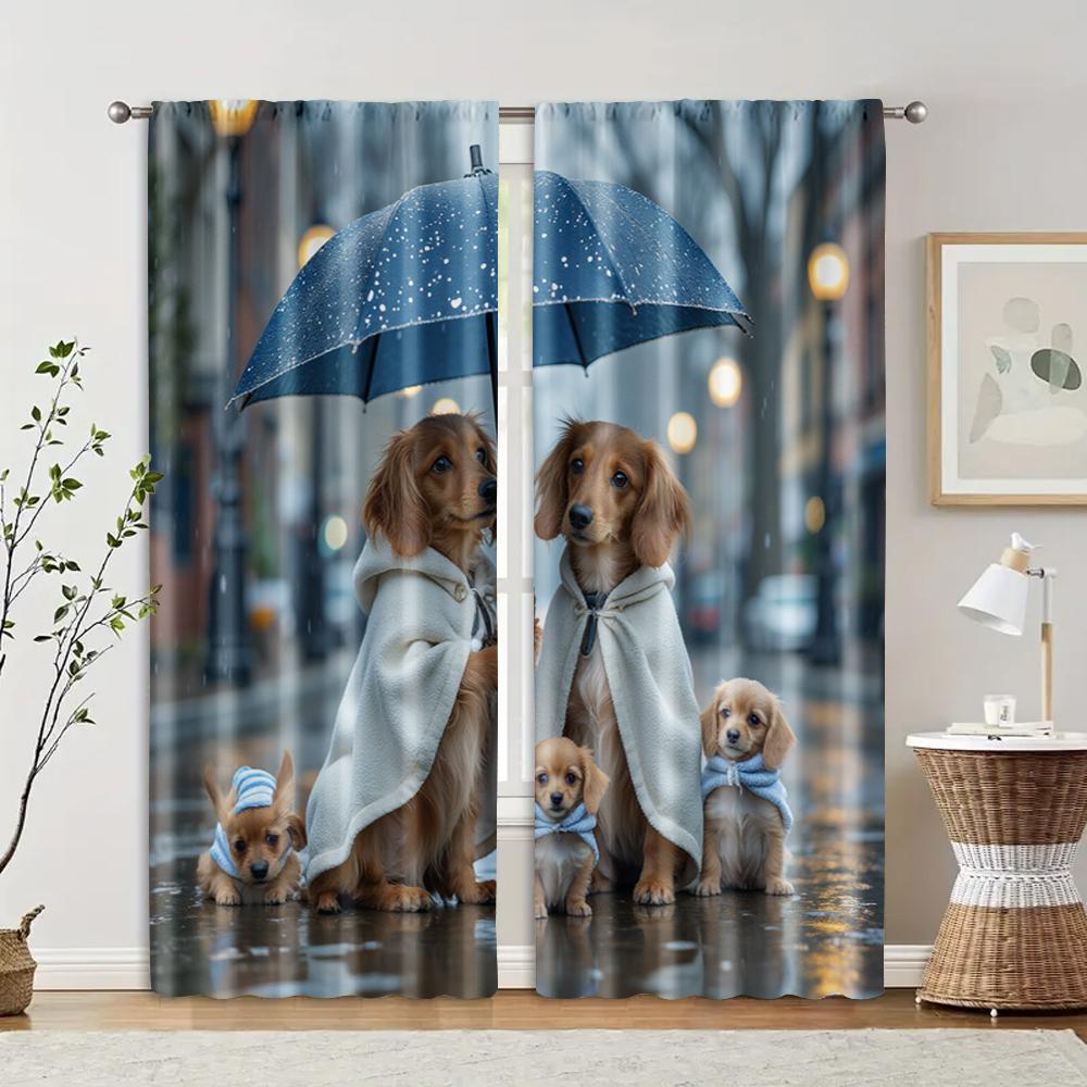 Set Of 2 Filtering Curtains Excluding Rods Non Movable Without Batteries Dachshund Family Rain Use Bedrooms Curtain For Bedroom Decor Made Polyester W100*H70(CM)-Grommet top&1PCS
Set Of 2 Filtering Curtains Excluding Rods Non Movable Without Batteries Dachshund Family Rain Use Bedrooms Curtain For Bedroom Decor Made Polyester W100*H70(CM)-Grommet top&1PCS