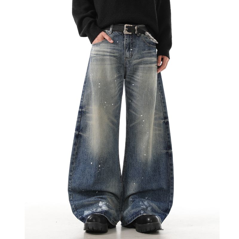 Acrardic High Street American Style Splash Ink Blue Machete Jeans Men s Retro Pu Handsome Loose Wide Leg Washed Pants Blue X L
Acrardic High Street American Style Splash Ink Blue Machete Jeans Men s Retro Pu Handsome Loose Wide Leg Washed Pants Blue X L