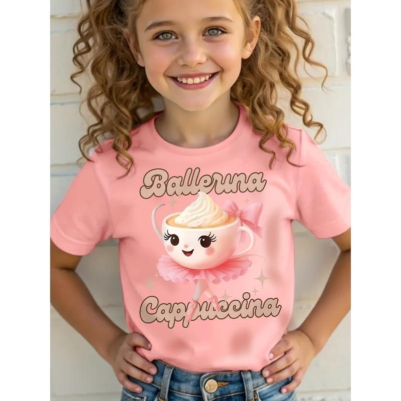 European Size Girls Summer Dancewear with Cappuccino Pattern Print T Shirt Featuring A Casual and Comfortable Round Neck Short Sleeve Design 164cm рожевий
European Size Girls Summer Dancewear with Cappuccino Pattern Print T Shirt Featuring A Casual and Comfortable Round Neck Short Sleeve Design 164cm рожевий
