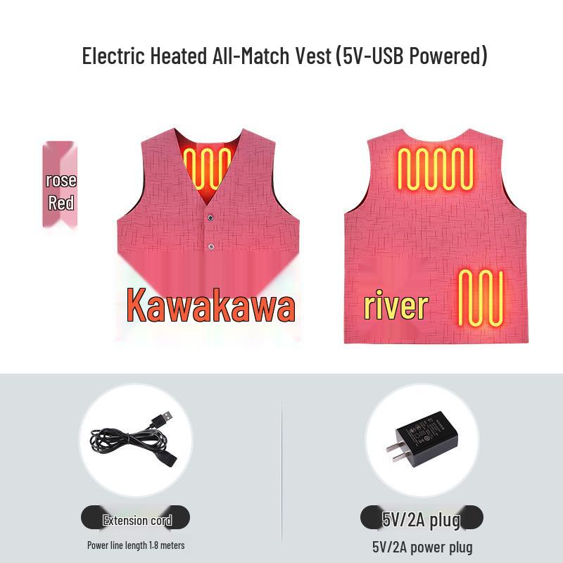 USB Heated Vest for Women - Smart Charging, Warm Winter Outerwear for Moms and Seniors 3XL (50-60kg)
USB Heated Vest for Women - Smart Charging, Warm Winter Outerwear for Moms and Seniors 3XL (50-60kg)