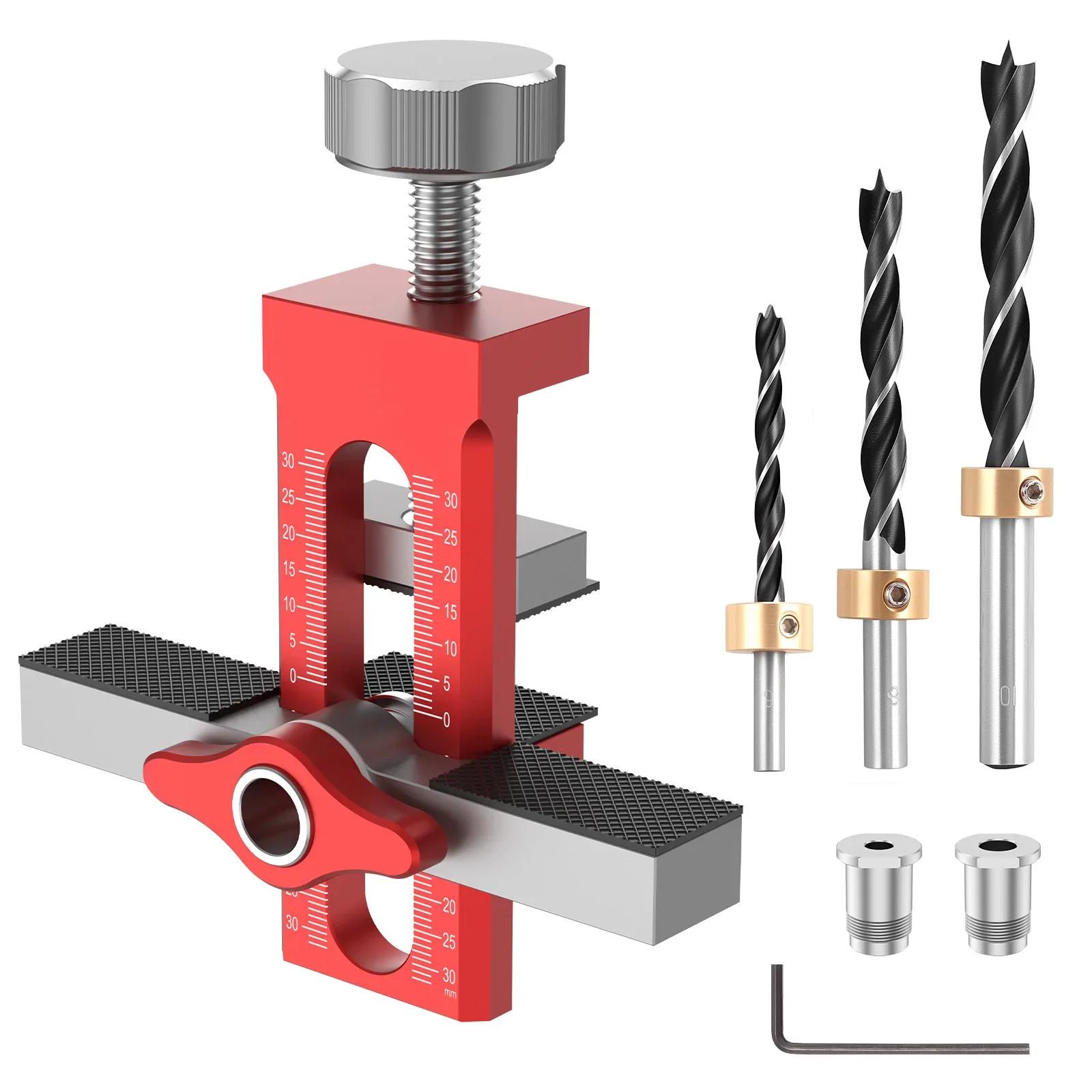 Adjustable Cabinet Hinge Jig Aluminum Alloy Drilling Jig with Drill Bits Cabinet Door Hinge Hole Punch Locator Woodworking Tools
Adjustable Cabinet Hinge Jig Aluminum Alloy Drilling Jig with Drill Bits Cabinet Door Hinge Hole Punch Locator Woodworking Tools