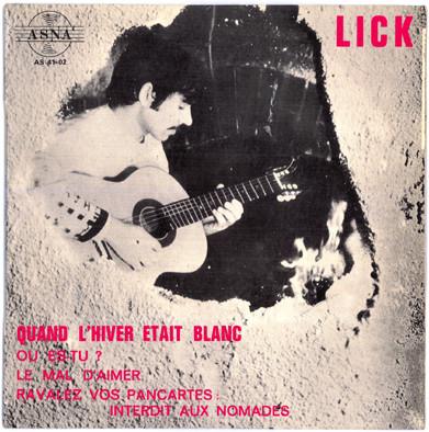 7inch Record LICK Quand Lhiver Etait Blanc AS4102 Asna France Jazz Used
7inch Record LICK Quand Lhiver Etait Blanc AS4102 Asna France Jazz Used