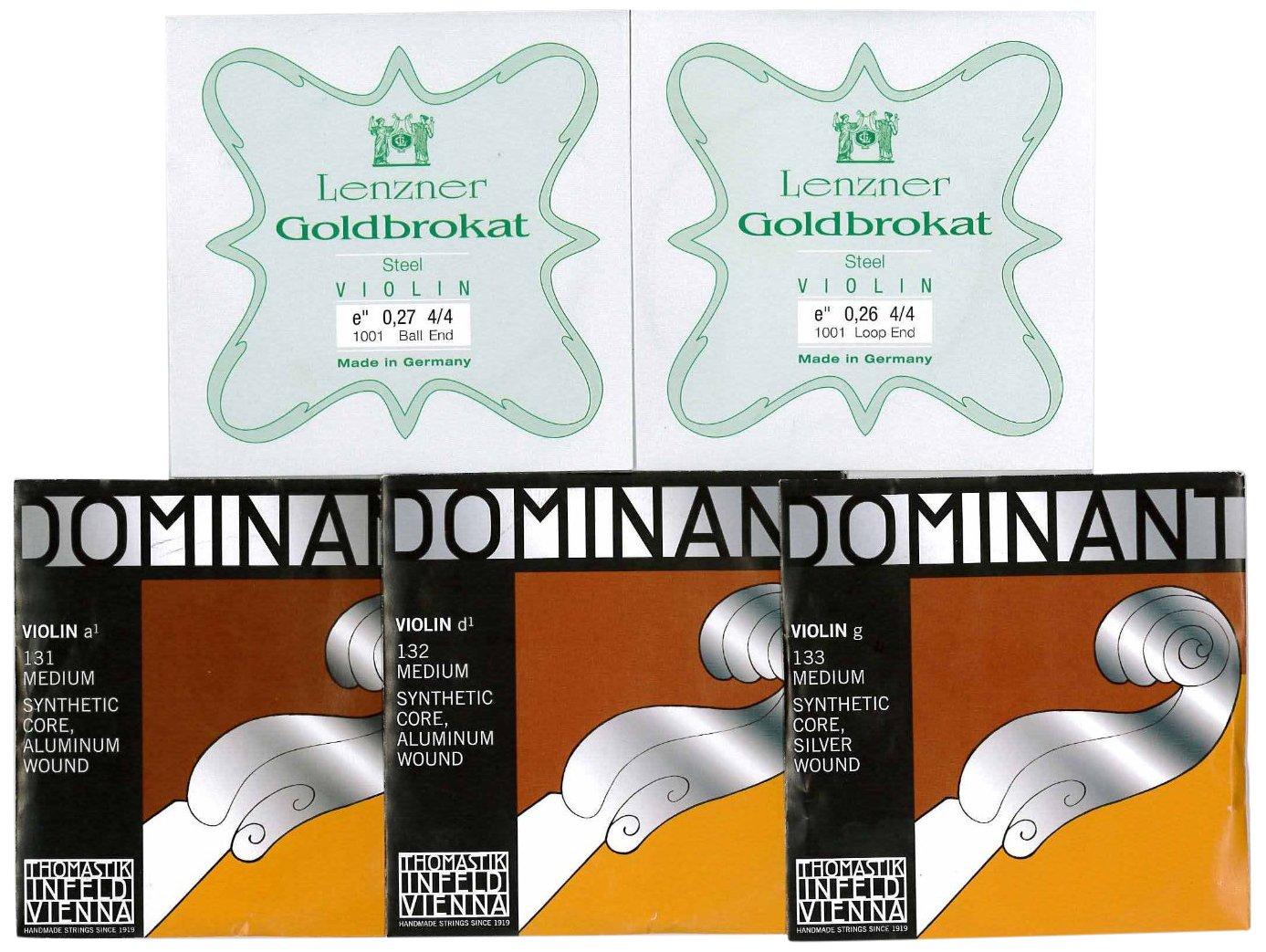 Violin 44 String Set (E: Gold Bracut, 2 Ball Ends, A.D.G. Dominant)
Violin 44 String Set (E: Gold Bracut, 2 Ball Ends, A.D.G. Dominant)