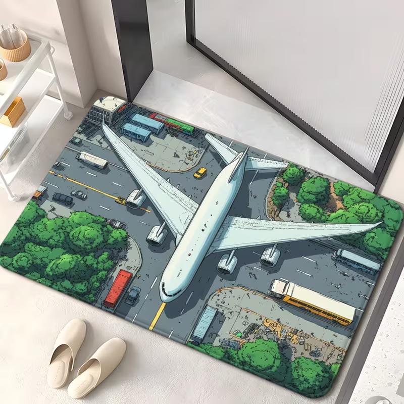 2D Aviation Door Mat Airplane Pattern Entrance Rug Soft Non-Slip Aircraft Fan Home Office Decor Welcome Mat for Boys Room 40x60cm
2D Aviation Door Mat Airplane Pattern Entrance Rug Soft Non-Slip Aircraft Fan Home Office Decor Welcome Mat for Boys Room 40x60cm
