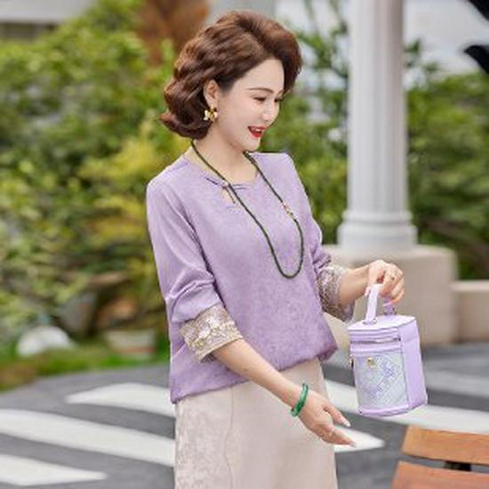 2026 Autumn Long-Sleeved T-shirt for Middle-Aged and Elderly Women XL фіолетовий
2026 Autumn Long-Sleeved T-shirt for Middle-Aged and Elderly Women XL фіолетовий