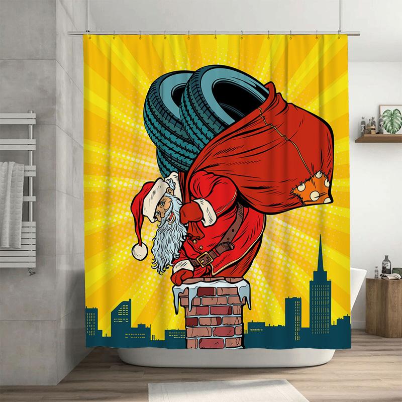 TU Christmas Santa Claus Shower Curtain Festive Holiday Bathroom Decor Xmas Pattern Waterproof Backdrop Home Textile 90x180cm35x71in
TU Christmas Santa Claus Shower Curtain Festive Holiday Bathroom Decor Xmas Pattern Waterproof Backdrop Home Textile 90x180cm35x71in