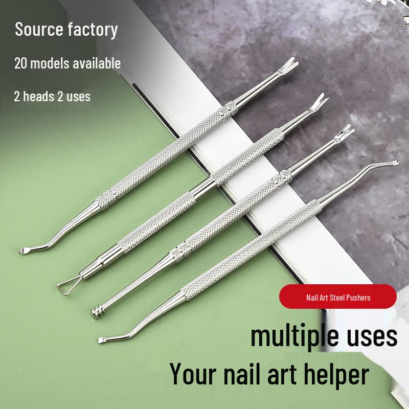 Japanese-Style Stainless Steel Dual-Head Cuticle Pusher and Manicure Sanding Set 
Japanese-Style Stainless Steel Dual-Head Cuticle Pusher and Manicure Sanding Set