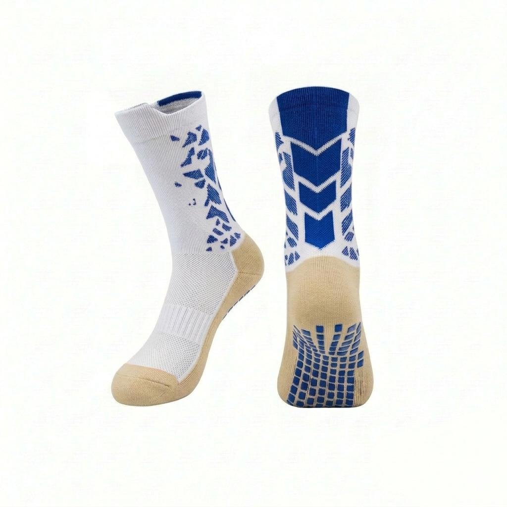 Anti-Slip Breathable Mid-Calf Football Socks with Towel Bottom One Size білий/королівський синій колір
Anti-Slip Breathable Mid-Calf Football Socks with Towel Bottom One Size білий/королівський синій колір