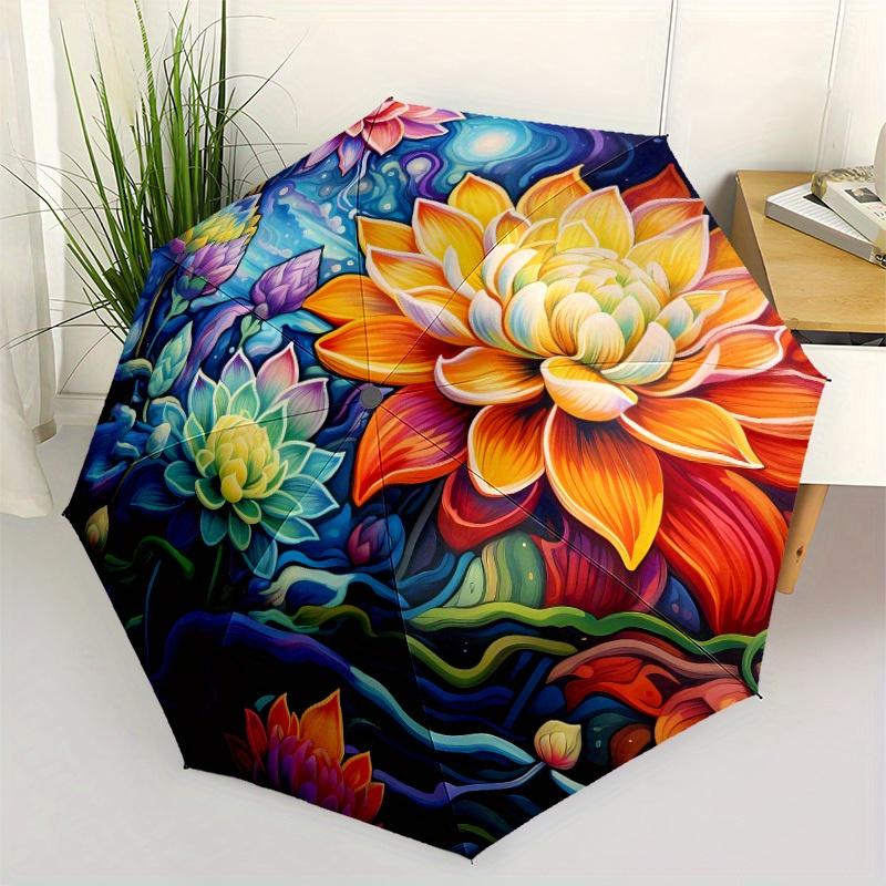 Automatic Opening & Closing Psychedelic Flower Umbrella with 8-Rib Sturdy Frame - All-Season Portable Folding Umbrella with Vi (as the picture,Iron&8K)
Automatic Opening & Closing Psychedelic Flower Umbrella with 8-Rib Sturdy Frame - All-Season Portable Folding Umbrella with Vi (as the picture,Iron&8K)