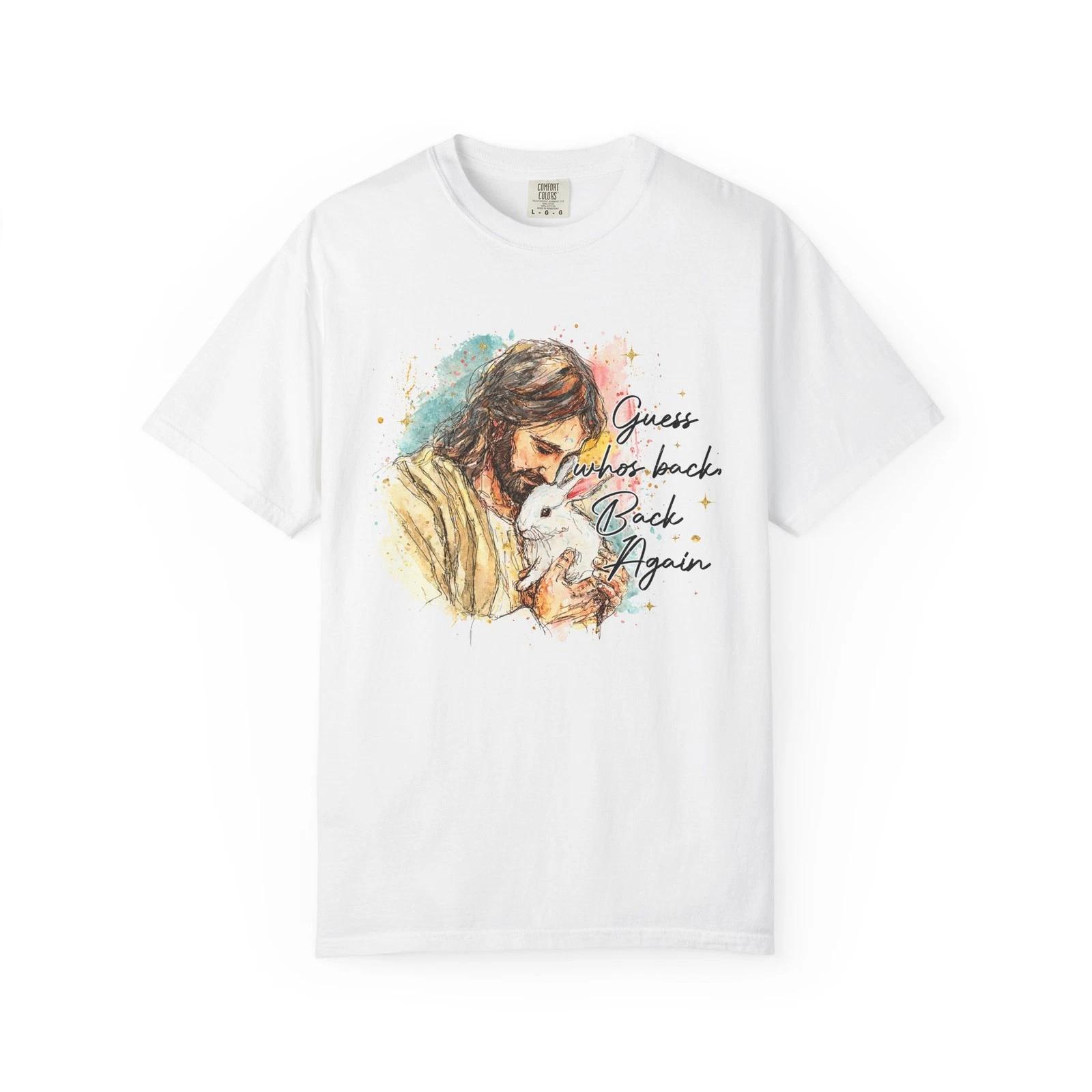 Jesus Holding Bunny T shirt | Watercolor Scripture Design S
Jesus Holding Bunny T shirt | Watercolor Scripture Design S