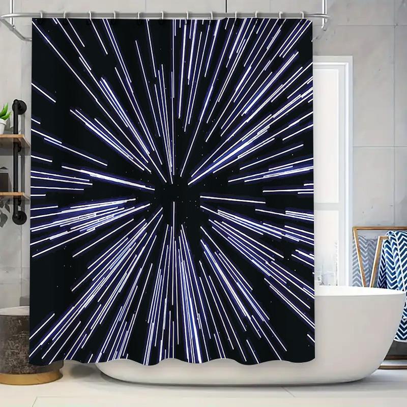 Modern Blue Lines Shower Curtain Abstract Geometric Pattern Bathroom Decor Waterproof Fabric Washable Liner Set W60H190(CM)-1 Pcs
Modern Blue Lines Shower Curtain Abstract Geometric Pattern Bathroom Decor Waterproof Fabric Washable Liner Set W60H190(CM)-1 Pcs
