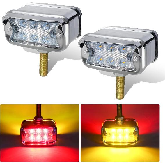 Amber Red Pedestal Fender Lights, 12 LED Semi Truck Turn Signal Lights, Dual Revolution Marker Light for Peterbilt Kenworth Freightliner Brake чистый
Amber Red Pedestal Fender Lights, 12 LED Semi Truck Turn Signal Lights, Dual Revolution Marker Light for Peterbilt Kenworth Freightliner Brake чистый