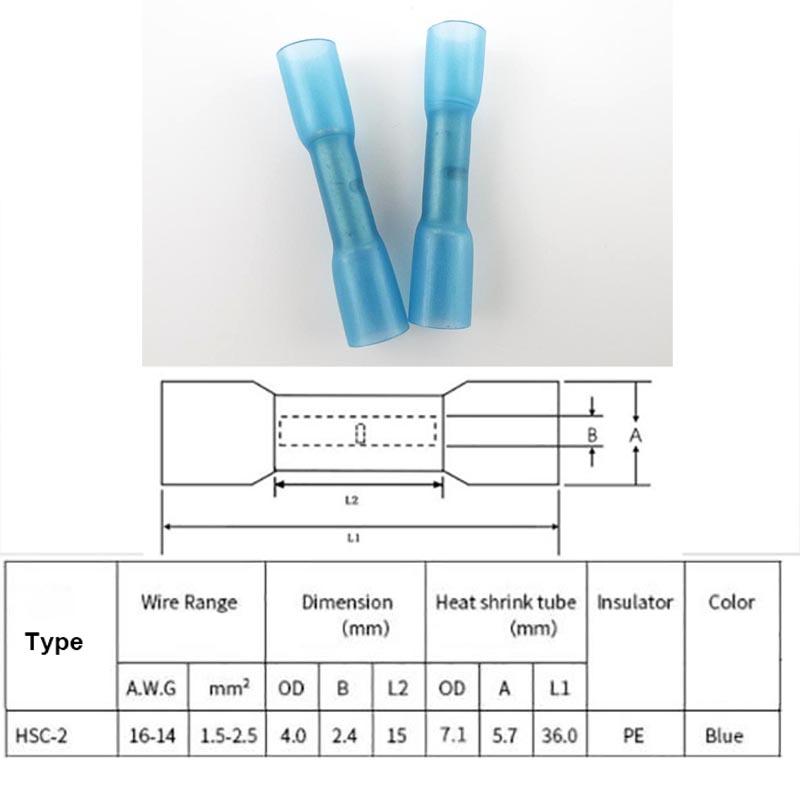 50 шт. Термозбіжна трубка Паяльні гільзи Клеми Ізольовані водонепроникні стикові з’єднувачі Електричний дріт Паяний 50pcs синій
50 шт. Термозбіжна трубка Паяльні гільзи Клеми Ізольовані водонепроникні стикові з’єднувачі Електричний дріт Паяний 50pcs синій