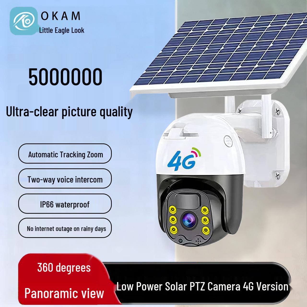 Feikaiya 4G Solar-Powered Outdoor Camera with Ultra-Clear Night Vision and Waterproof Wireless Monitoring
Feikaiya 4G Solar-Powered Outdoor Camera with Ultra-Clear Night Vision and Waterproof Wireless Monitoring