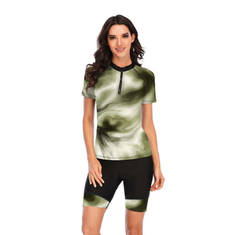 Раздельный купальник для серфинга с короткими рукавами, солнцезащитный, женский купальник, гидрокостюм, модный купальник L зелёный/чёрный
Раздельный купальник для серфинга с короткими рукавами, солнцезащитный, женский купальник, гидрокостюм, модный купальник L зелёный/чёрный