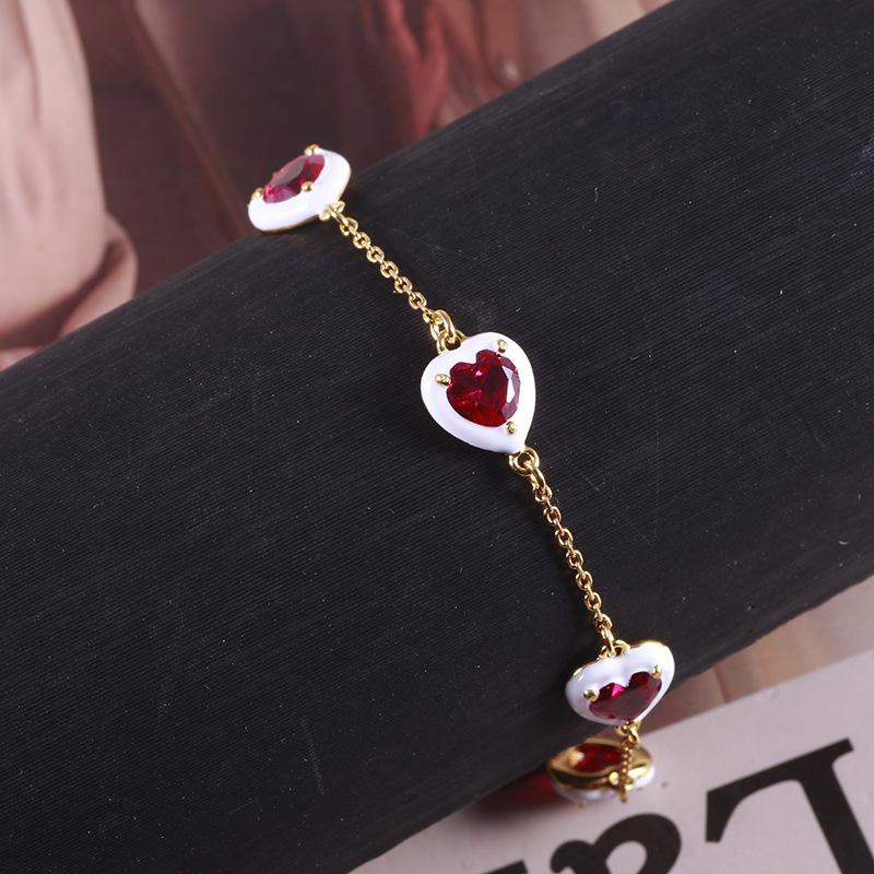 Fashion Simple Girl Heart Enamel Enamel Love Inlaid Pink Zircon Multi Pendant Adjustable Bracelet Female
Fashion Simple Girl Heart Enamel Enamel Love Inlaid Pink Zircon Multi Pendant Adjustable Bracelet Female