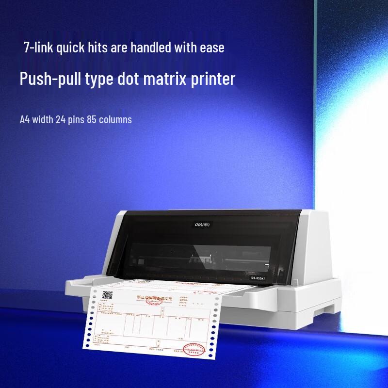 Deli DE-620KII Dot Matrix Printer CN plug (adapter included)
Deli DE-620KII Dot Matrix Printer CN plug (adapter included)