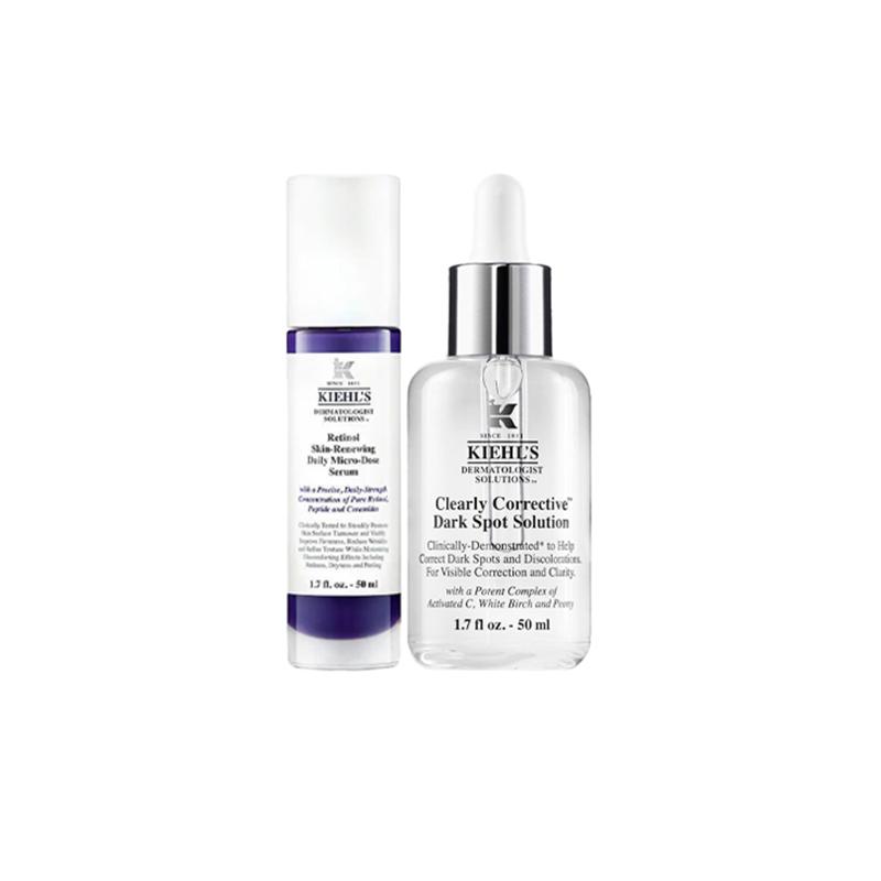 Kiehl s Micro-Dose Anti-Aging Retinol Serum And Clearly Corrective Dark Spot Serum Skincare Set Serum 50ml + Serum 50ml
Kiehl s Micro-Dose Anti-Aging Retinol Serum And Clearly Corrective Dark Spot Serum Skincare Set Serum 50ml + Serum 50ml