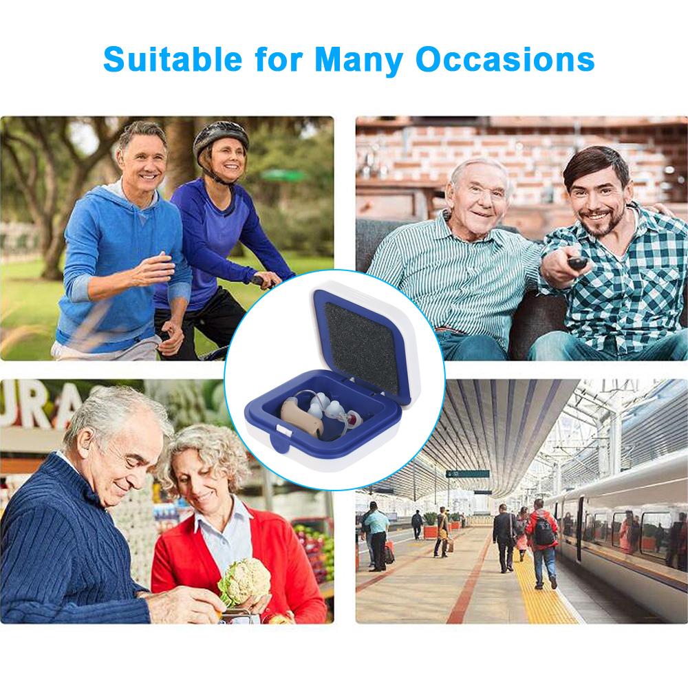 Аналоговые слуховые аппараты с футляром для хранения, перезаряжаемый усилитель звука в ухе, улучшение слуха 
Аналоговые слуховые аппараты с футляром для хранения, перезаряжаемый усилитель звука в ухе, улучшение слуха