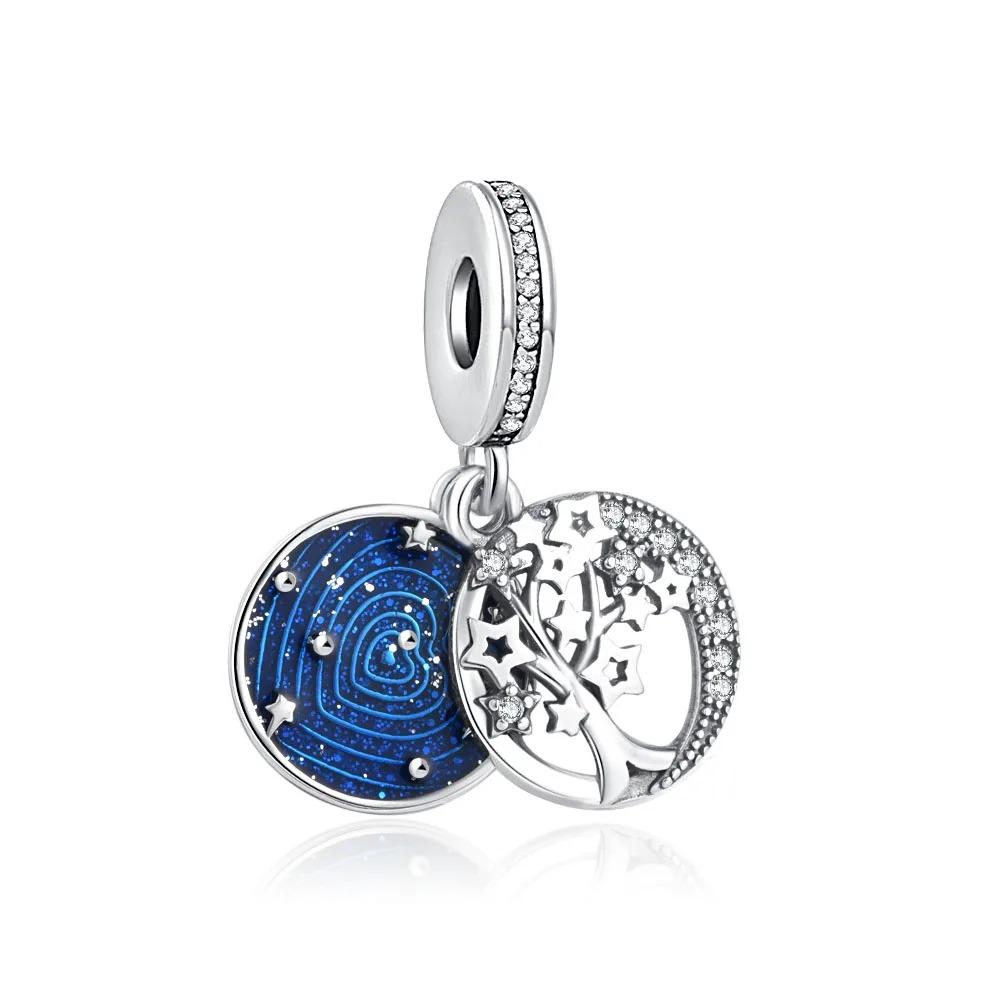 925 Silver Blue Night Sky Charm Pendant Sparkling Jewelry Gift for Women Fit Original Bracelet Accessories
925 Silver Blue Night Sky Charm Pendant Sparkling Jewelry Gift for Women Fit Original Bracelet Accessories