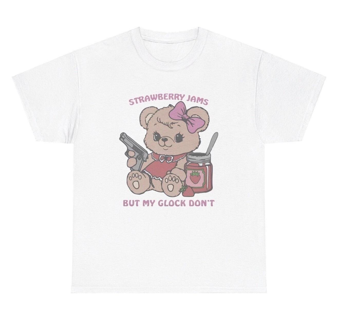 Strawberry Jams But My Glock Don’t Teddy Bear T Shirt Funny Ironic Gen Z Tee 2XL
Strawberry Jams But My Glock Don’t Teddy Bear T Shirt Funny Ironic Gen Z Tee 2XL