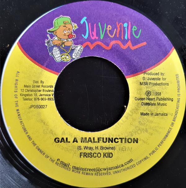 7inch Record FRISCO KID - Gal A Malfunction JPDB0027 Juvenile 1998 Jamaica Reggae, Ska & Dub Used
7inch Record FRISCO KID - Gal A Malfunction JPDB0027 Juvenile 1998 Jamaica Reggae, Ska & Dub Used