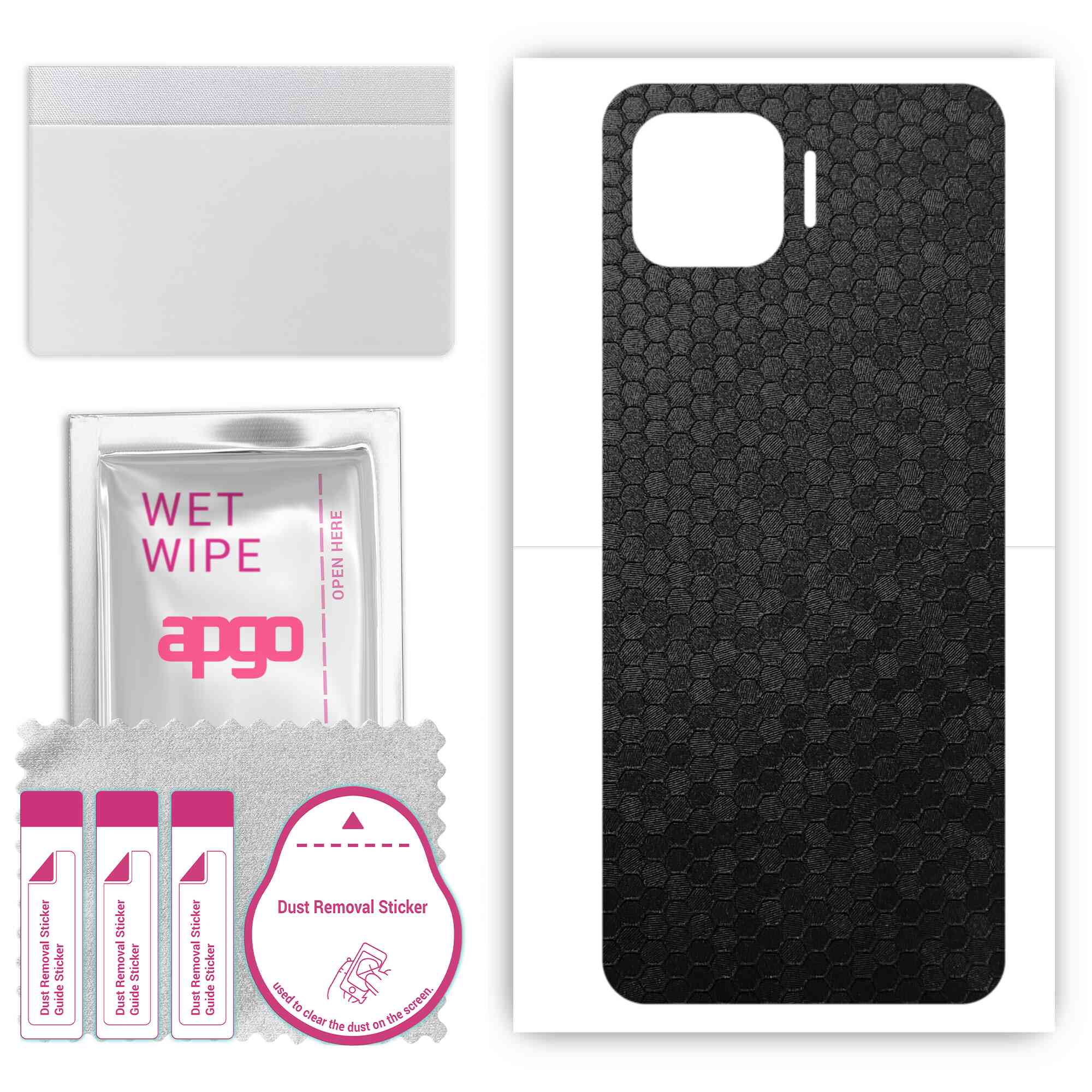 apgo Protective Skin Sticker for the back compatible with Oppo F17 Pro, Wrap Film, Foil, Vinyl - Pattern Black Honeycomb
apgo Protective Skin Sticker for the back compatible with Oppo F17 Pro, Wrap Film, Foil, Vinyl - Pattern Black Honeycomb