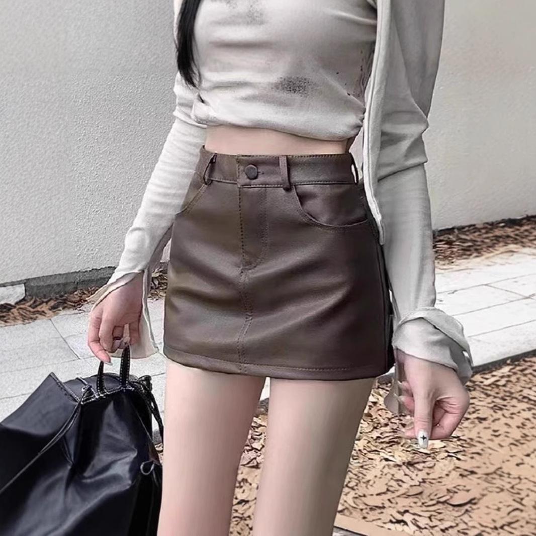 Meilaide Women s Mini Brown PU Leather A-Line High Waist Skirt - Spring 2025 Collection M (95-105 jin)
Meilaide Women s Mini Brown PU Leather A-Line High Waist Skirt - Spring 2025 Collection M (95-105 jin)