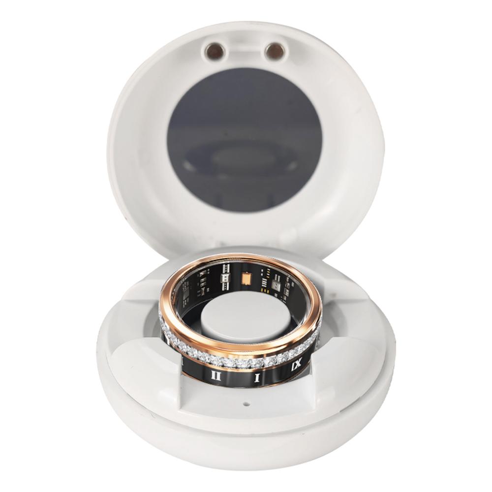 Darings Bluetooth-compatible Health Monitoring Smart Ring Rhinestone Decor Finger Ring, with Charging Case Silver/Size 8
Darings Bluetooth-compatible Health Monitoring Smart Ring Rhinestone Decor Finger Ring, with Charging Case Silver/Size 8