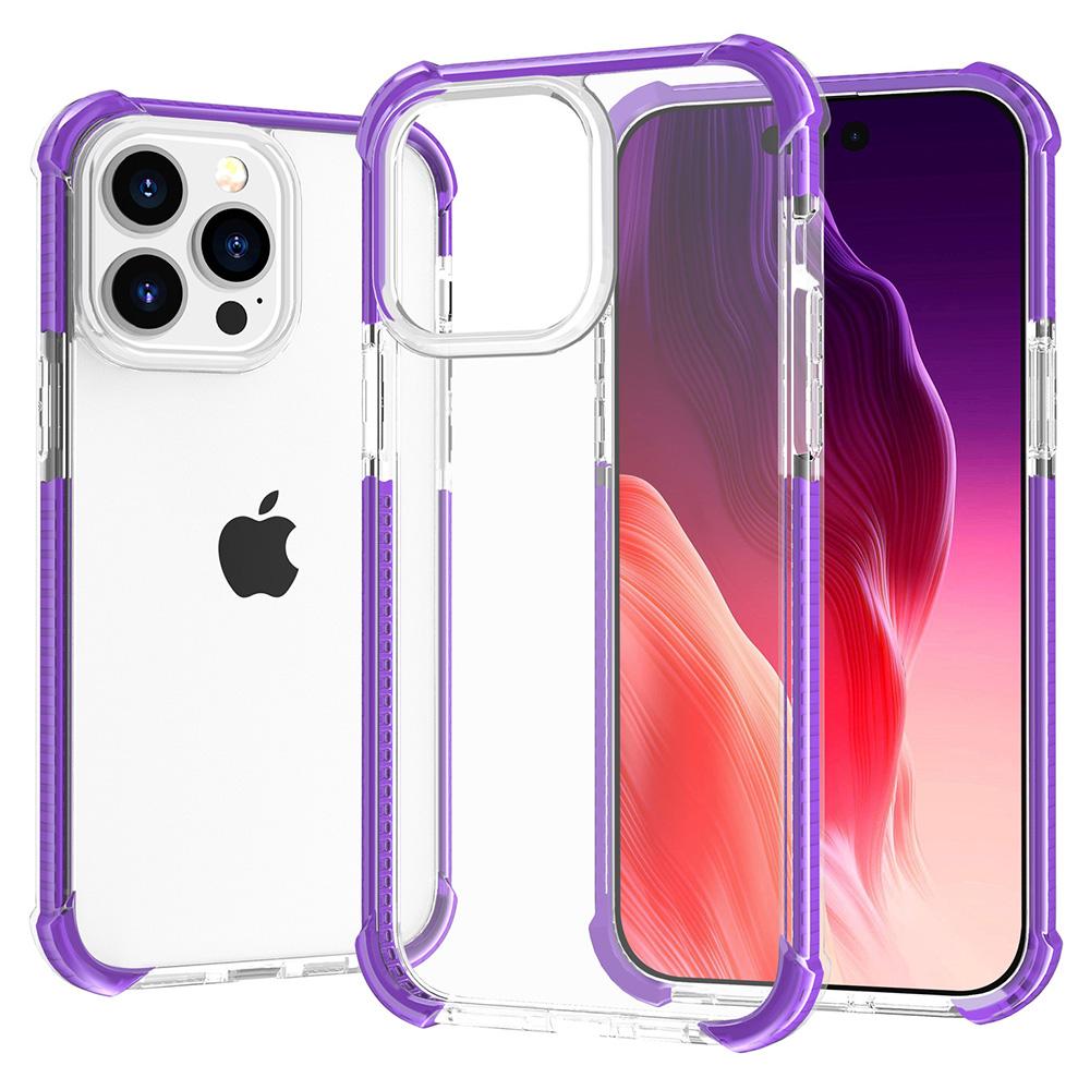 For iPhone 15 Pro Max Case Four Corners Anti Drop Clear TPU+TPE+PC Phone Cover Transparent Purple
For iPhone 15 Pro Max Case Four Corners Anti Drop Clear TPU+TPE+PC Phone Cover Transparent Purple