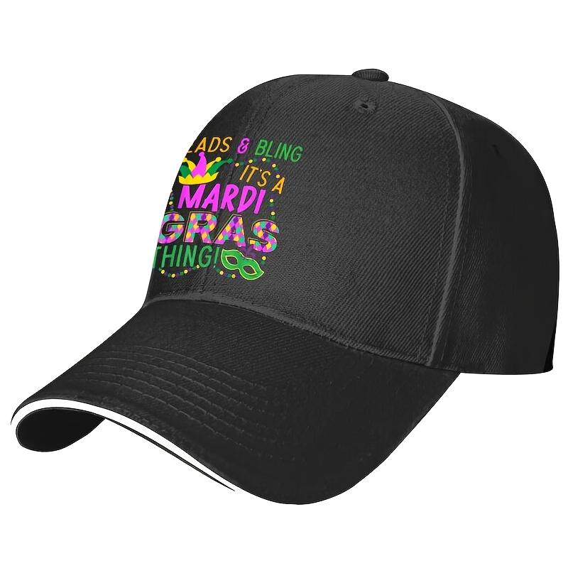 Beads and Bling Its a Mardi Gras Thing Graphic Baseball Cap Polyester Casual Adjustable Hat One Size
Beads and Bling Its a Mardi Gras Thing Graphic Baseball Cap Polyester Casual Adjustable Hat One Size