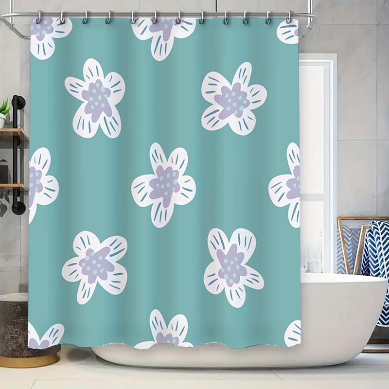 Blue Flower Print Shower Curtain Set for Bathtub Decorations Waterproof Fabric Home Bathroom Liner Curtains with Hook Rings Perf 90x180cm
Blue Flower Print Shower Curtain Set for Bathtub Decorations Waterproof Fabric Home Bathroom Liner Curtains with Hook Rings Perf 90x180cm