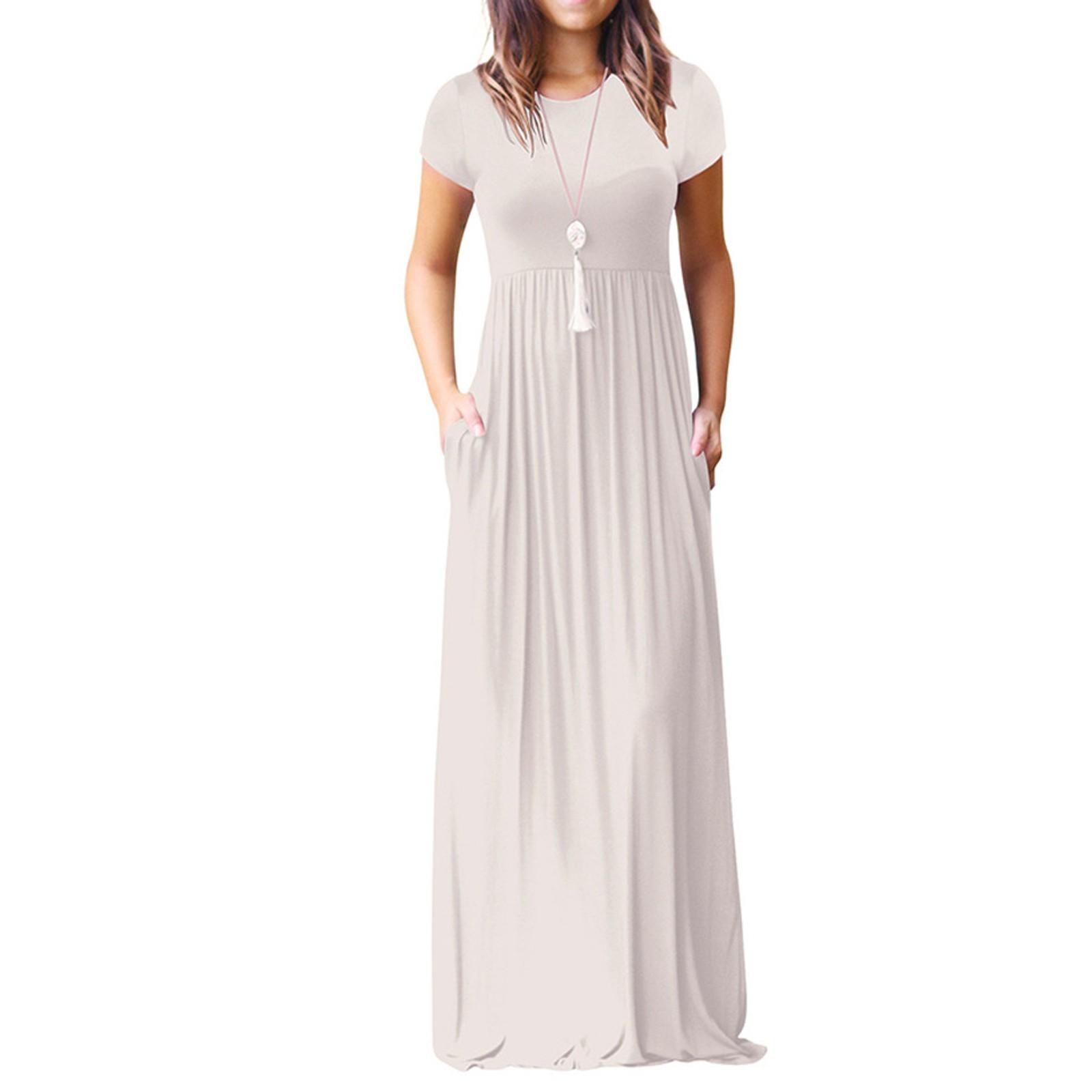 Womens Fashion Casual With Pockets Maxi Dress Short Sleeve Floor Length Party Long Max Dress M
Womens Fashion Casual With Pockets Maxi Dress Short Sleeve Floor Length Party Long Max Dress M