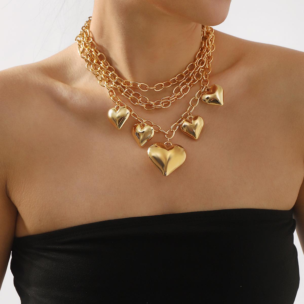 Tooxika Hip Hop Metal Style Love Heart Pendant Chain Necklace Exaggerated Personalised Geometric Collarbone Chain
Tooxika Hip Hop Metal Style Love Heart Pendant Chain Necklace Exaggerated Personalised Geometric Collarbone Chain