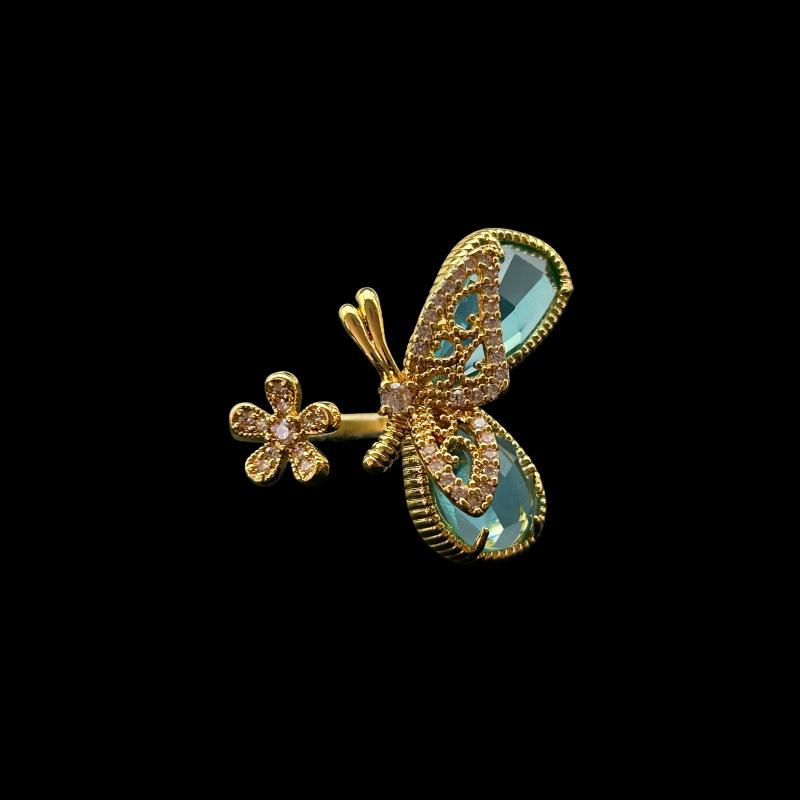 Copper Plated Genuine Gold Light Luxury Butterfly Crystal Fashionable Personality Temperament High-end Design Feeling Earrings Adjustable Ring Set
Copper Plated Genuine Gold Light Luxury Butterfly Crystal Fashionable Personality Temperament High-end Design Feeling Earrings Adjustable Ring Set